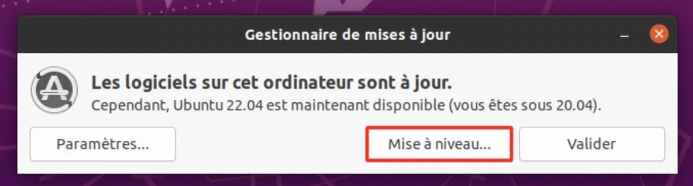 gestionnaire mise a jour ubuntu 22.04
