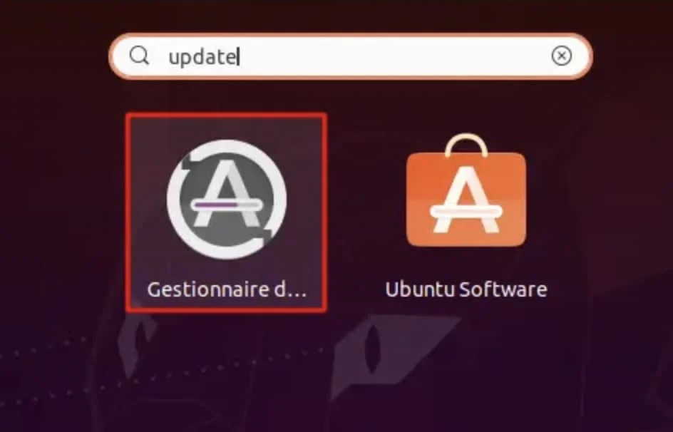 gestionnaire ubuntu 22.04