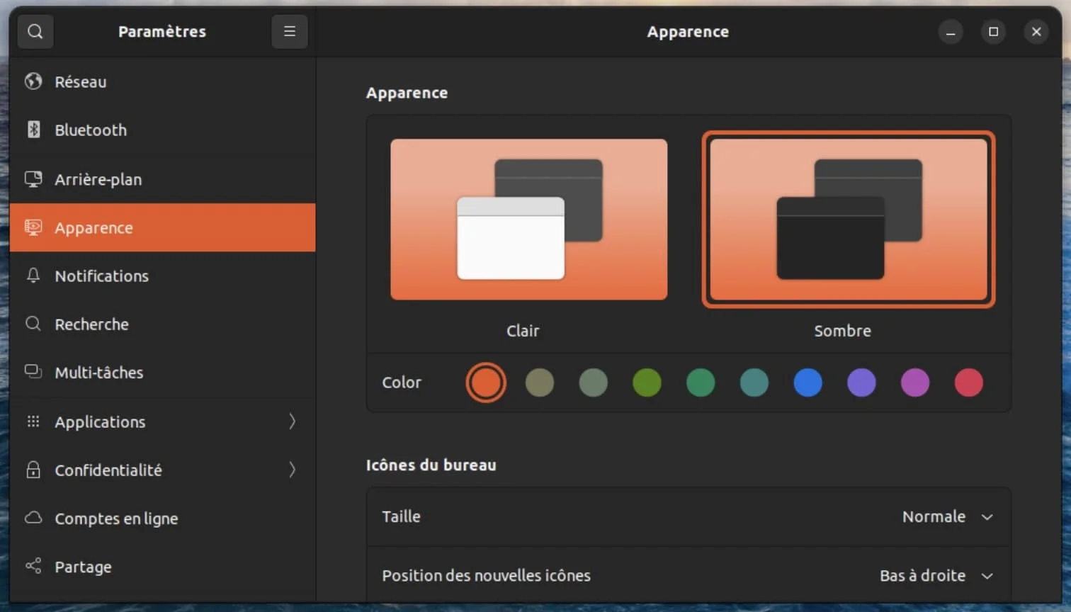 nouvelles couleurs ubuntu 22.04