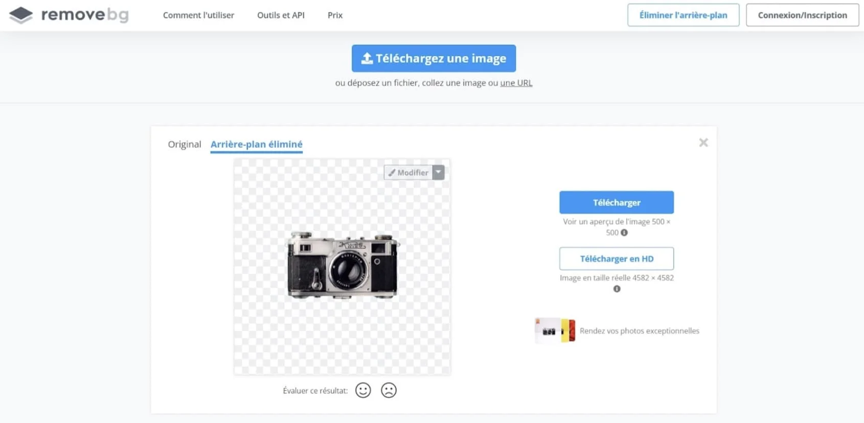 remove.bg supprimer fond image