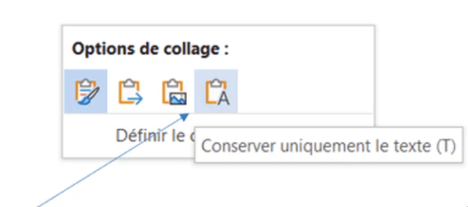 coller du texte uniquement dans microsoft word