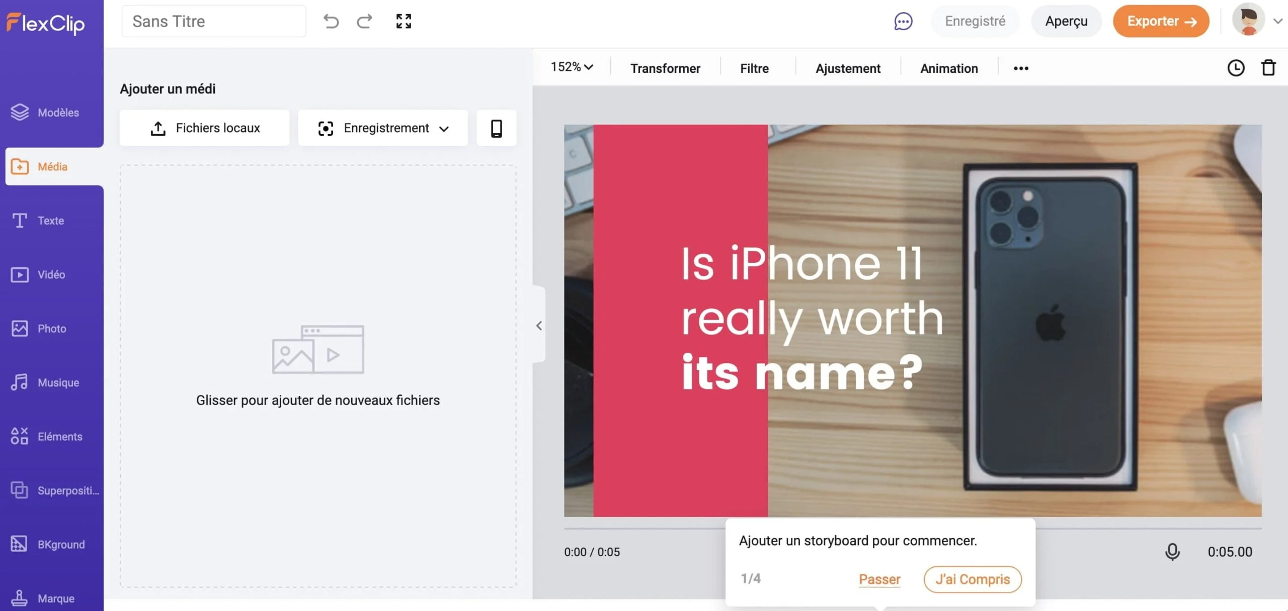 creer vos videos professionnelles avec flexclip