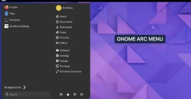 gnome arc menu linux