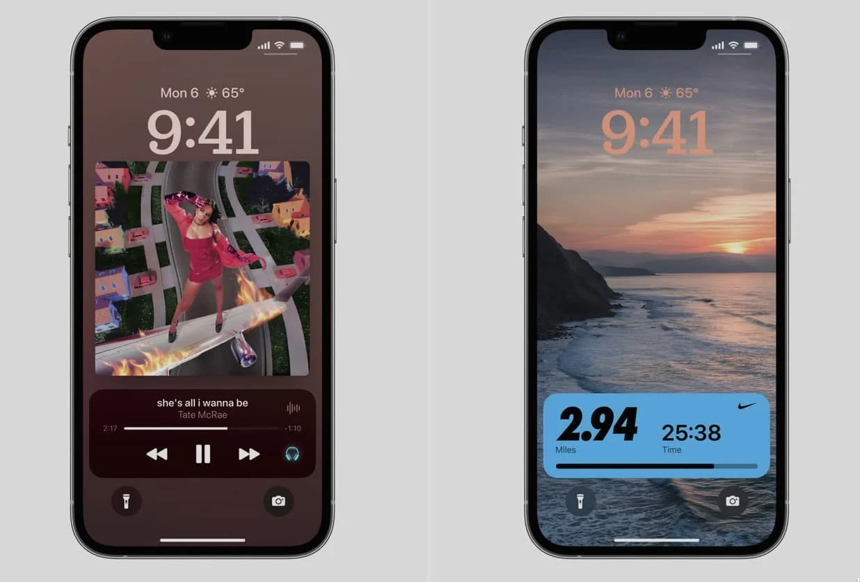 widget et notification ios 16
