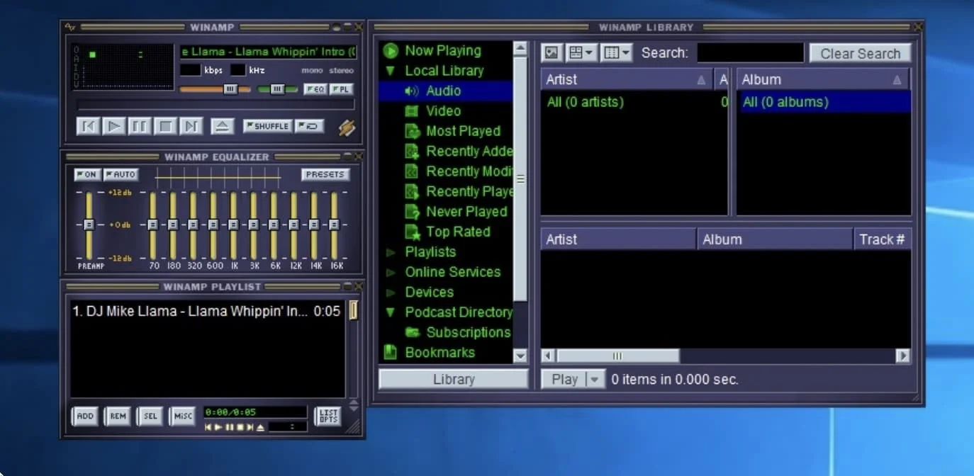 lecteur musique winamp windows 11