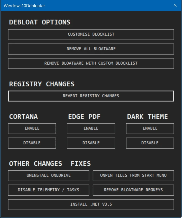 windows10debloater compatible windows 10 et windows 11