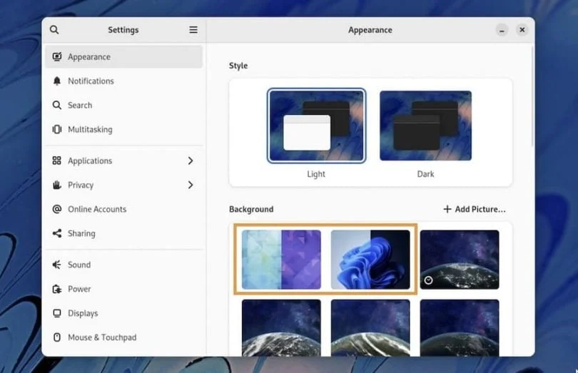 dynamic wallpaper linux