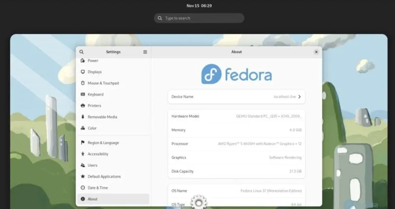 fedora linux 37 workstation