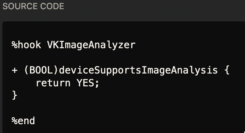 code tweak live text enabler