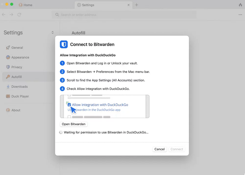 utiliser bitwarden avec duckduckgo