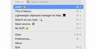 application presse papiers maccy pour mac