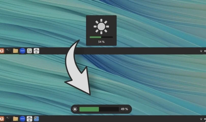 horizontal osd linux mint