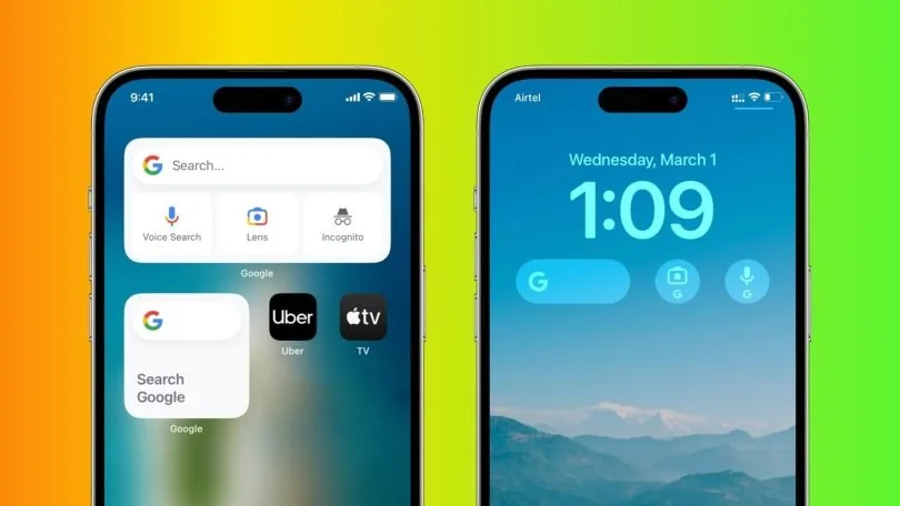 widgets google iphone