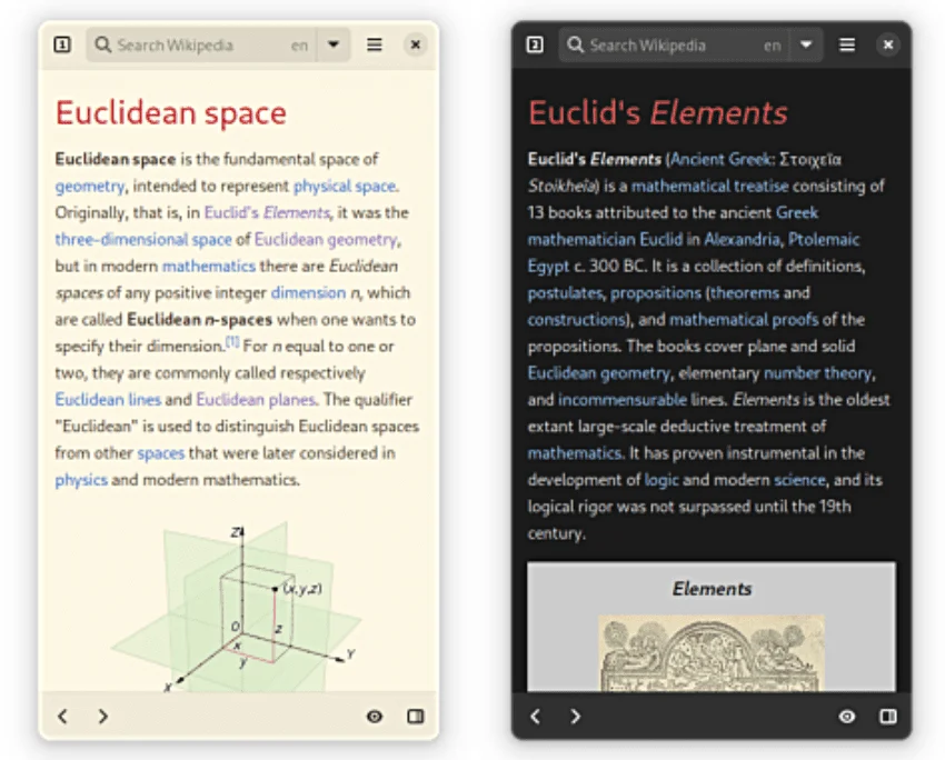 wike app wikipedia linux