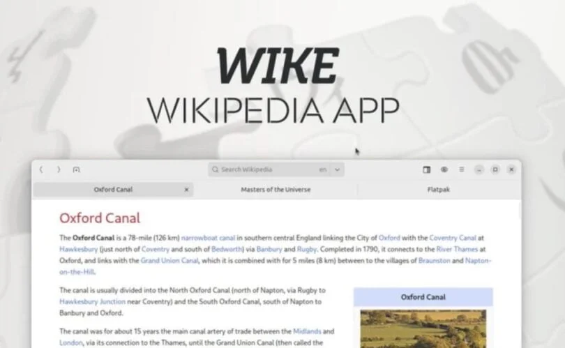 wike application wikipedia linux