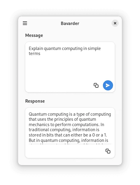 application chatgpt bavarder