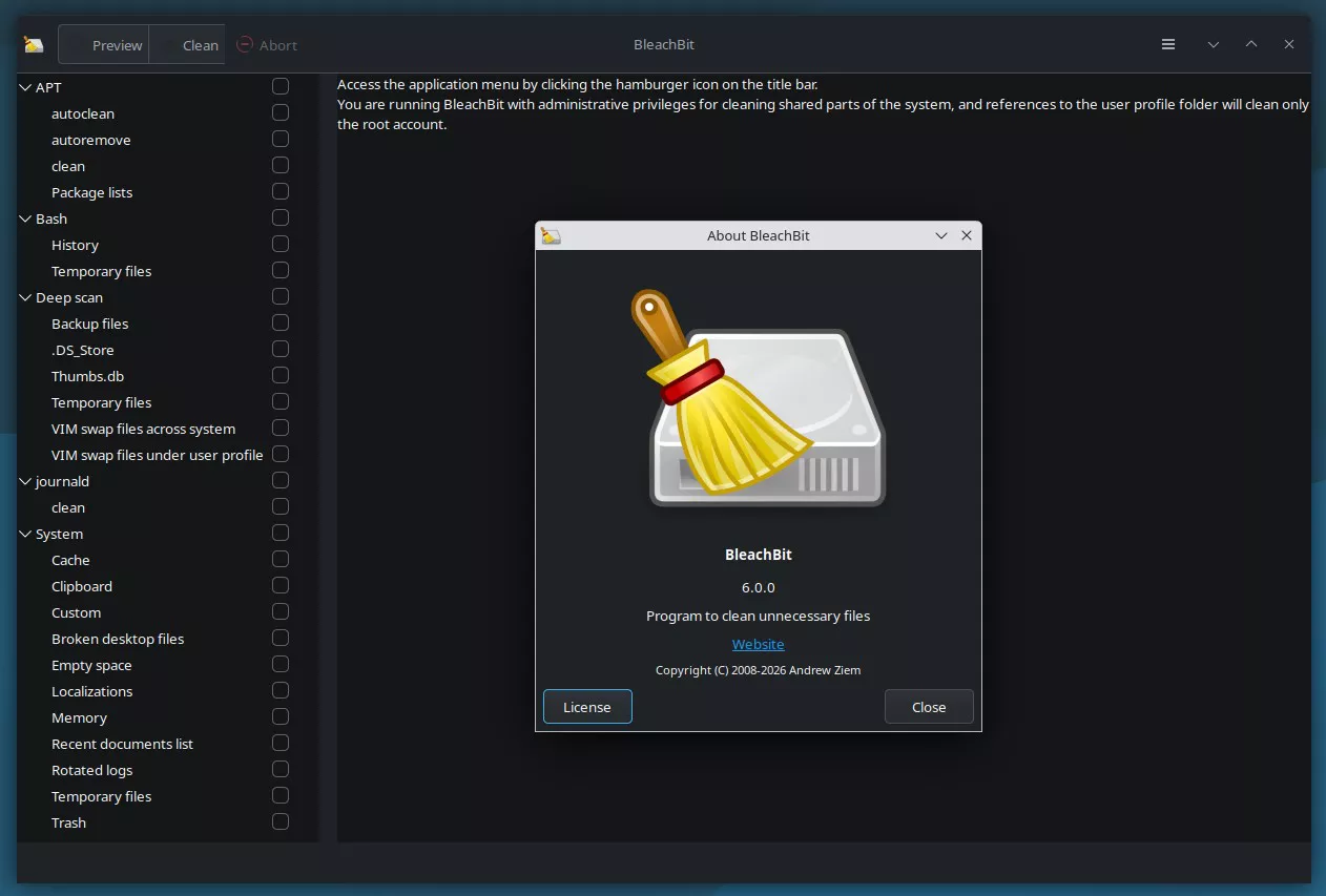 bleachbit6 app linux