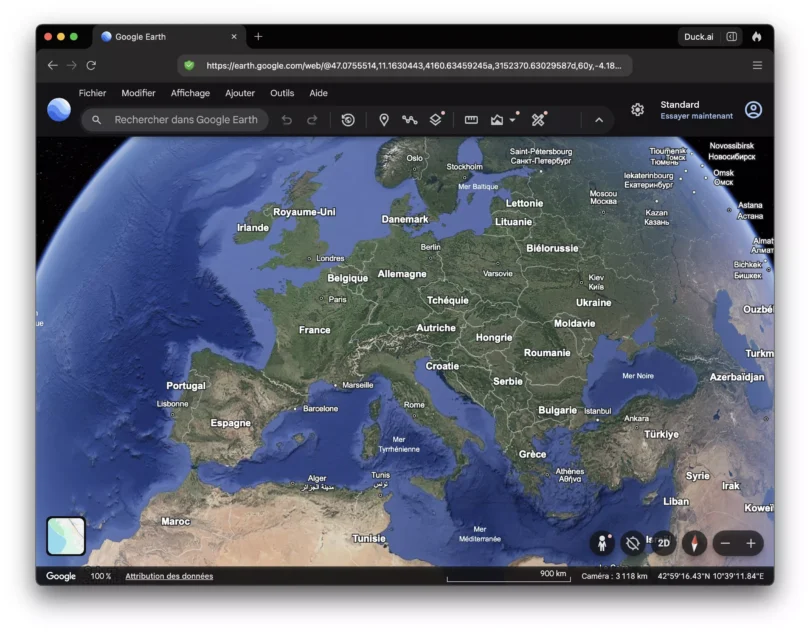 simulateur de vol google earth
