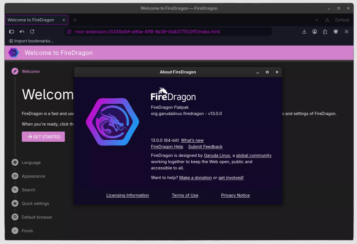 navigateur firedragon