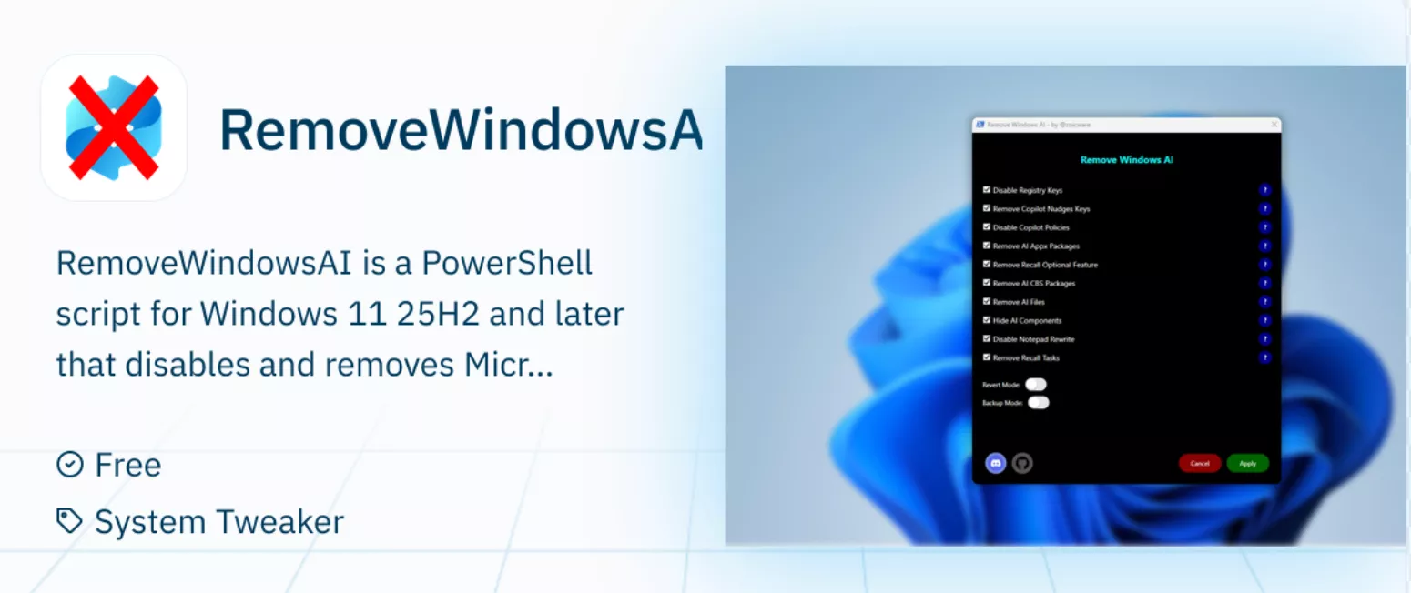 removewindowsai microsoft