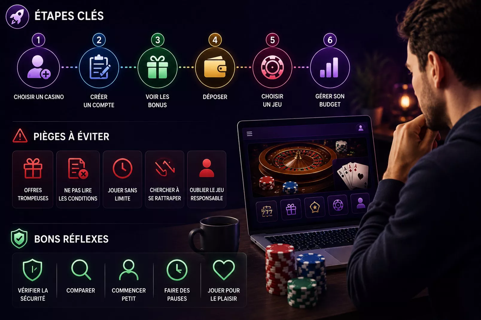 debuter jeux casino