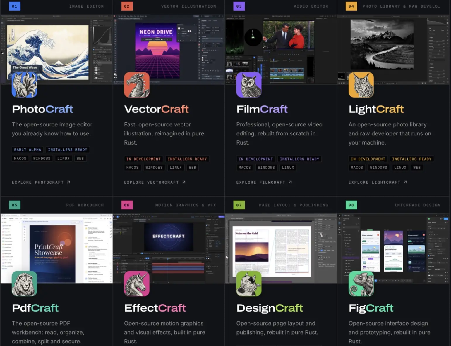 applications artcraft mac linux windows