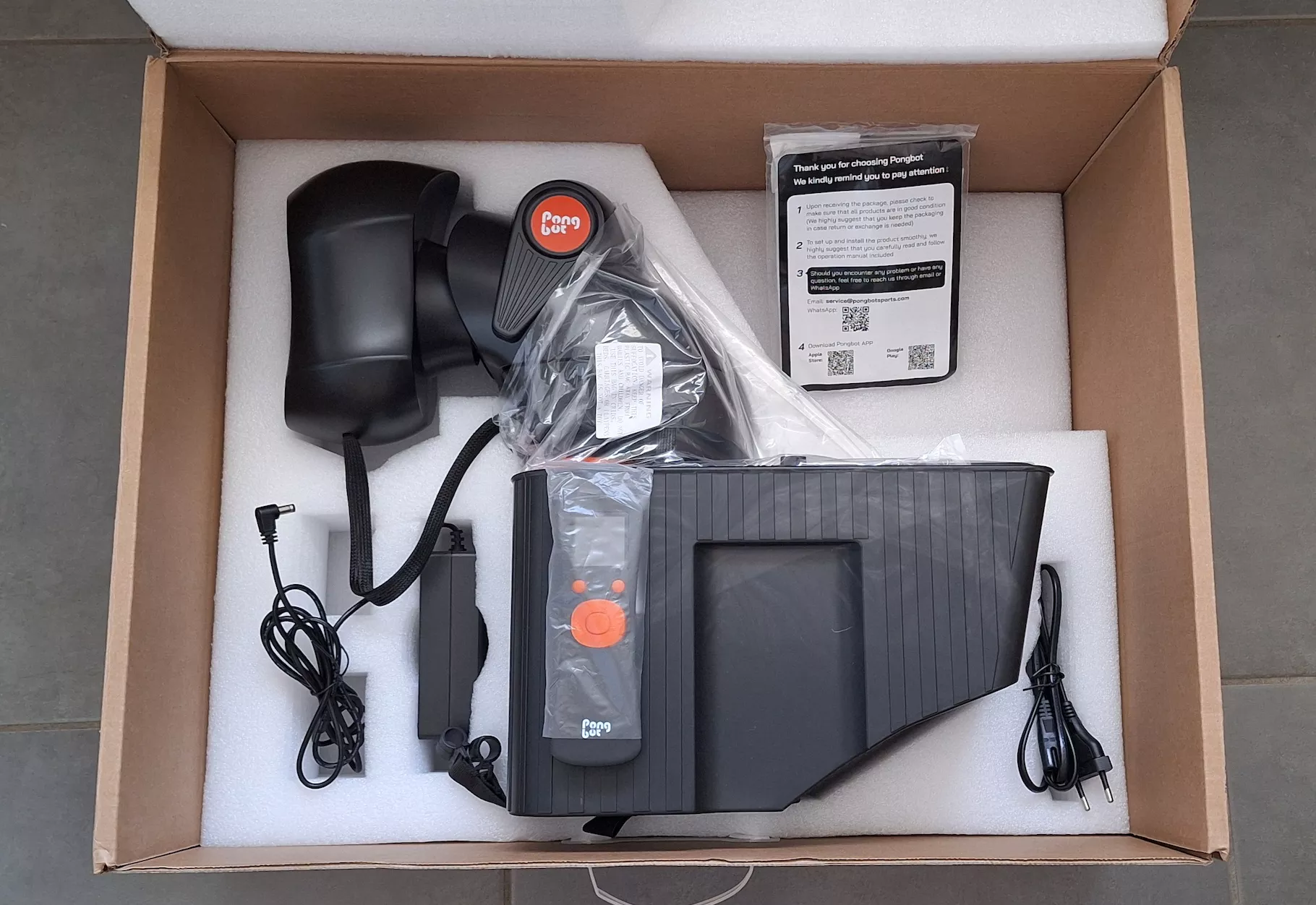deballage robot pongbot nova s pro